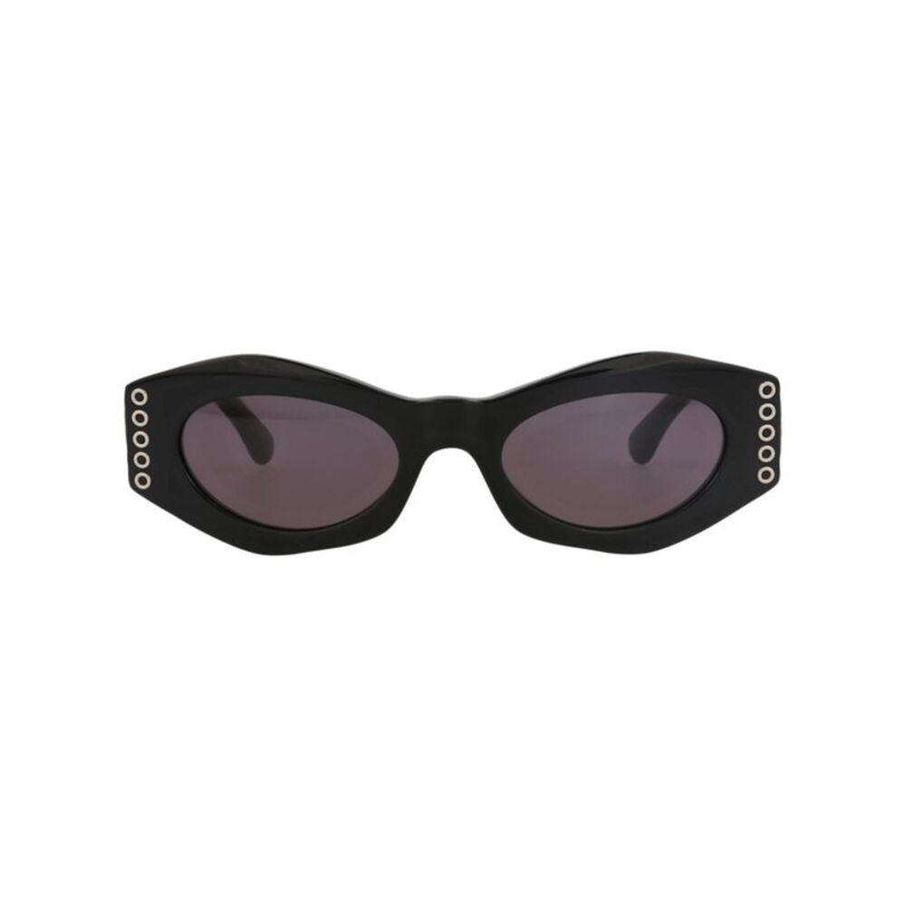 Alaia Round-Frame Acetate Sunglasses Black Womens